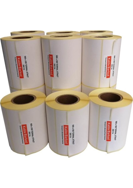 100x120 Termal Etiket 15 Rulo Barkod Etiket