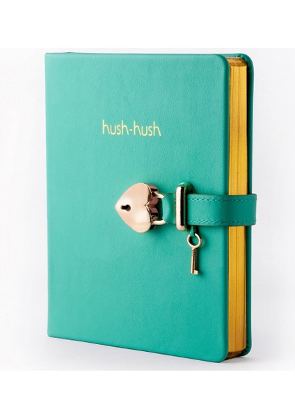 Hush Hush Çizgili Defter 13 x 18 cm Yeşil
