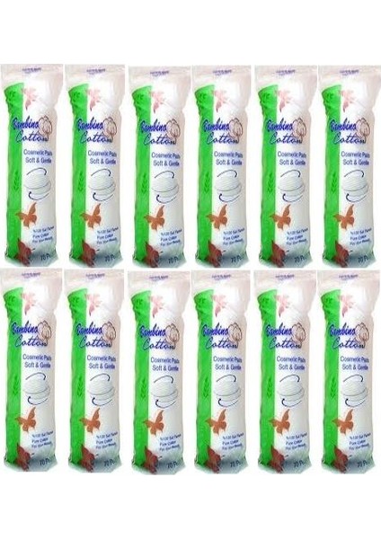Makyaj Pamuğu %100 Pamuk 70 Li 12 Adet
