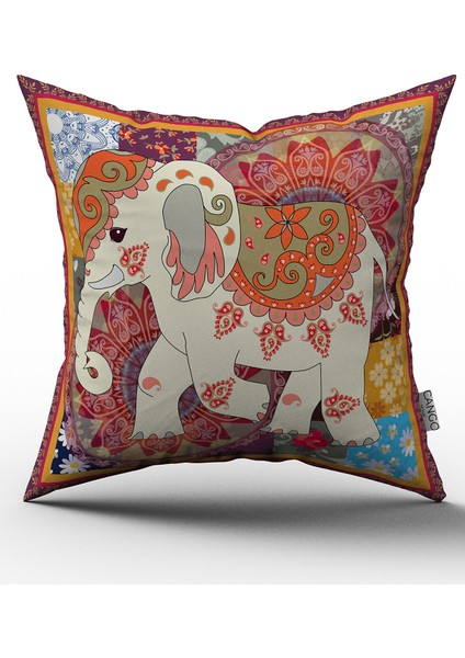 Fil Özel Tasarım Yastık Kırlent Kılıfı 452