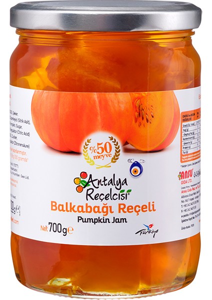 Balkabağı Reçeli %50 Meyve Klasik Seri 700 Gr