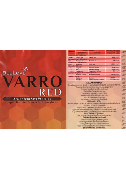 Red Arılar Için Sıvı Premiks fiyatları