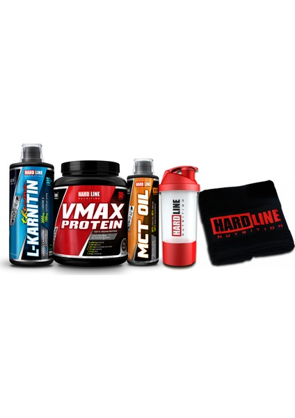 Vmax Protein Çikolata 908 G + L Karnitnitin Thermo 1000 ml + Mct Oil 500 ml + Shaker + Havlu