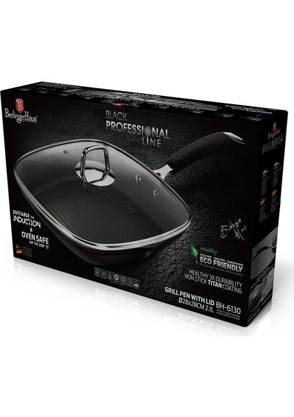 By Berlingerhaus Black Professional Line 28CM Kapaklı Tava Tencere