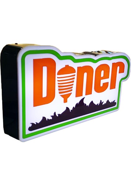 Döner Yazılı Görsel Tabela 3D LED Neon Işıklı Kutu Harf Tabela
