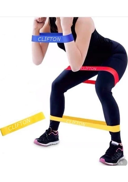 Latex Aerobik Band Pilates Yoga Fitness Squat Çalışma Lastiği Sarı