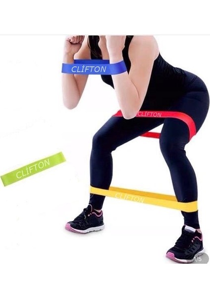 Latex Aerobik Band Pilates Yoga Fitness Squat Çalışma Lastiği Yeşil