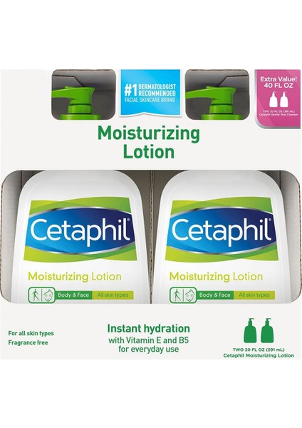 Cetaphil Vücut ve Yüz Için Nemlendirici Losyon 2 x 591 ml