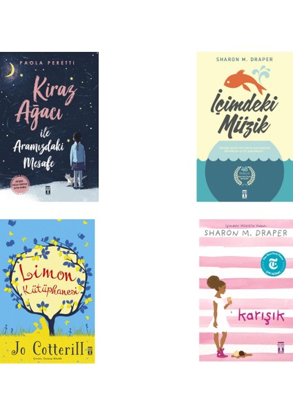 Kiraz Ağacı İle Aramızdaki Mesafe - İçimdeki Müzik- Limon Kütüphanesi- Karışık (4 Kitap Set) -Cizo Ayraç