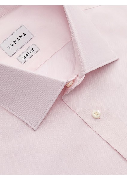 Pembe Premium Oxford Slim Fit Gömlek