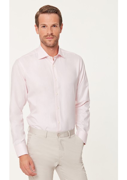 Pembe Premium Oxford Slim Fit Gömlek fırsatları