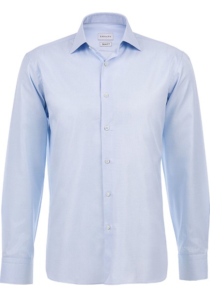 Açık Mavi Premium Oxford Slim Fit Gömlek modelleri