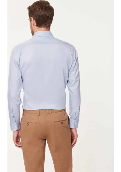 Açık Mavi Premium Oxford Slim Fit Gömlek indirimleri