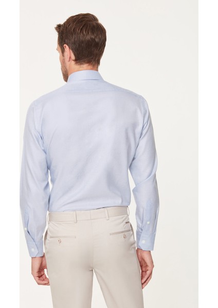 Açık Mavi Premium Twill Regular Fit Gömlek