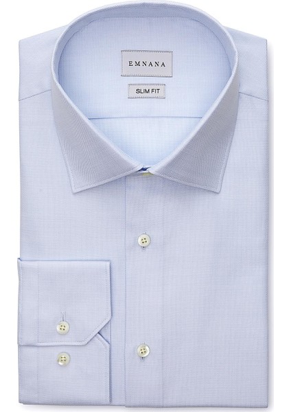 Açık Mavi Premium Twill Slim Fit Gömlek