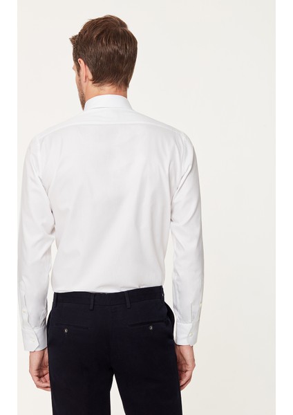 Beyaz Premium Twill Regular Fit Gömlek indirimleri