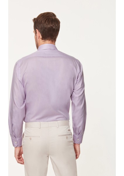 Lila Premium Twill Regular Fit Gömlek