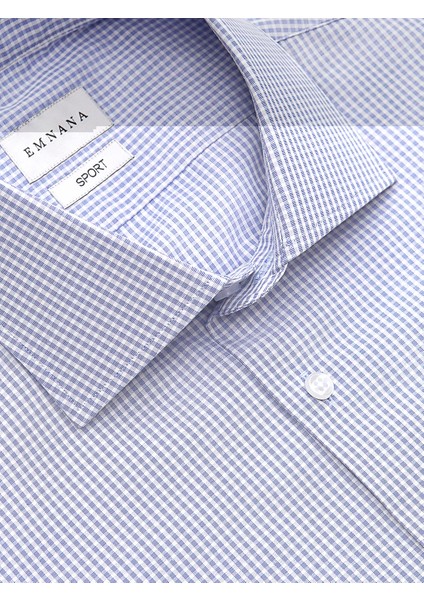 Mavi Kareli Slim Fit Gömlek fiyatları