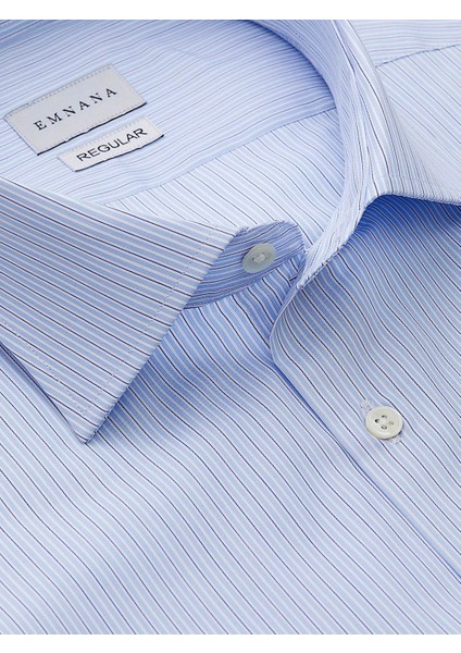 Mavi Çizgili Regular Fit Gömlek fiyatları