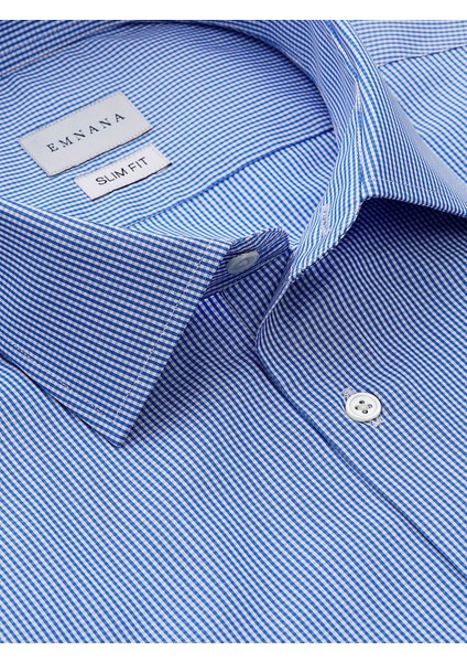 Mavi Kareli Slim Fit Gömlek fiyatları