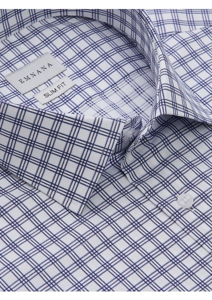 Mavi Kareli Slim Fit Gömlek fiyatları