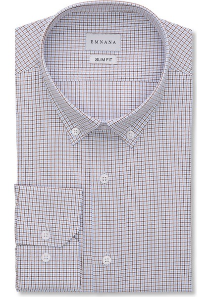 Çok Renkli Kareli Spor Slim Fit Gömlek