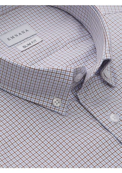 Çok Renkli Kareli Spor Slim Fit Gömlek fiyatları