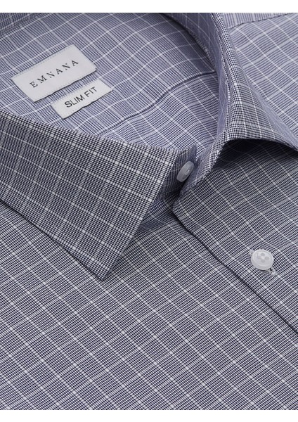 Lacivert Kareli Slim Fit Gömlek fiyatları
