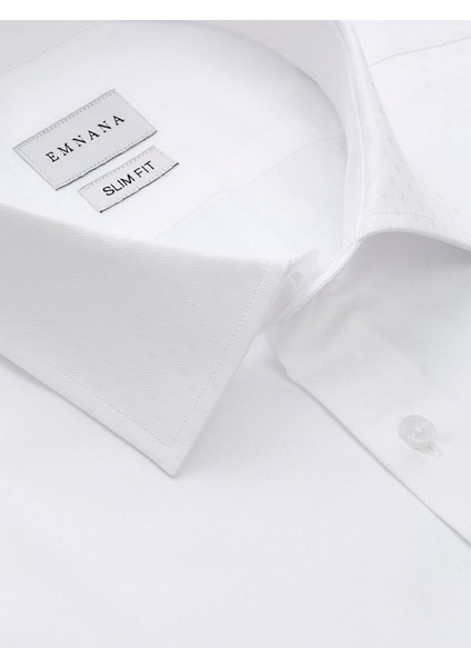 Beyaz Desenli Slim Fit Gömlek fiyatları