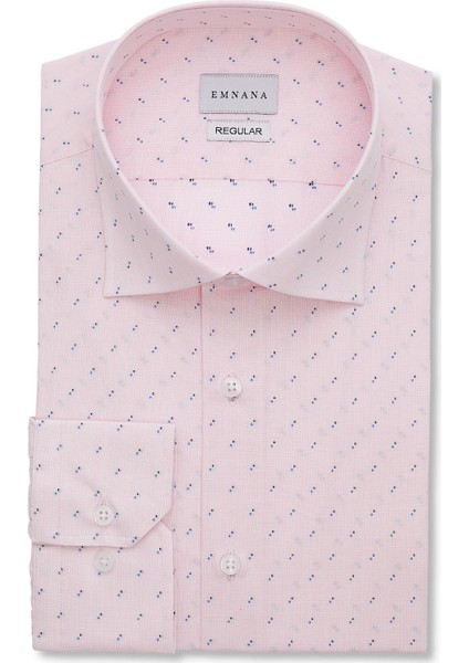 Pembe Desenli Regular Fit Gömlek