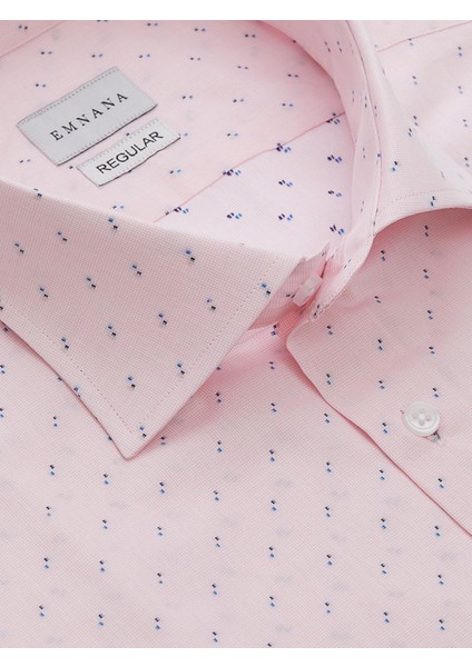 Pembe Desenli Regular Fit Gömlek