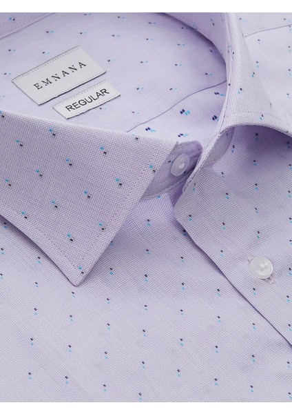 Lila Desenli Regular Fit Gömlek fiyatları