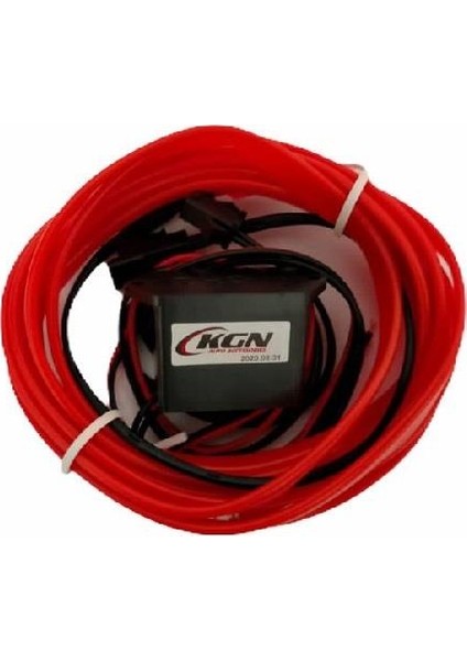 Araç İçi Torpido Neon Kırmızı 2 Adaptörlü LED 5 m