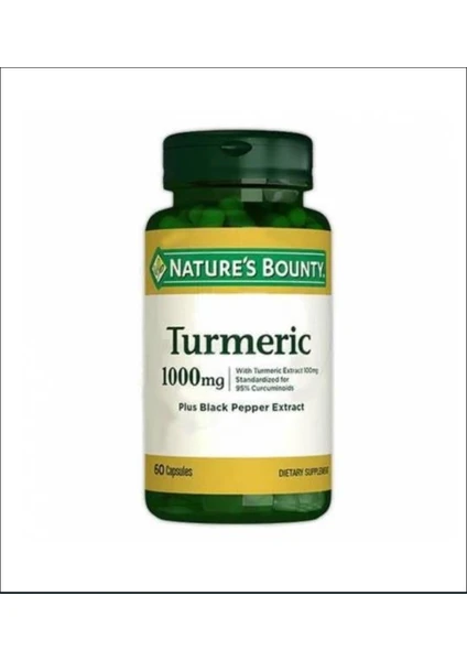 Nature's Bounty Turmeric Curcumin 1000 Mg Plus Black Pepper 60 Kapsül