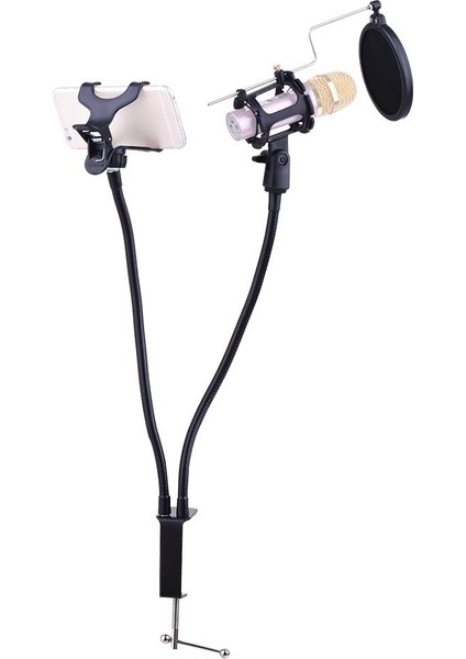 360 Derece Ayarlanabilir Telefon ve Mikrofon Tutucu