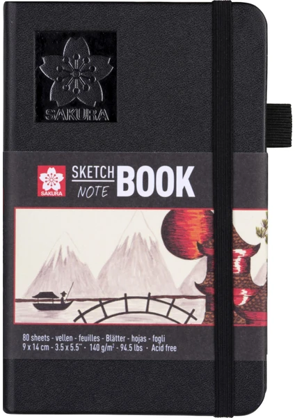 Sketchbook Sert Kapak Eskiz Çizim Defteri Ivory Kağıt 140 gr 80 Yaprak 9 x 14 cm