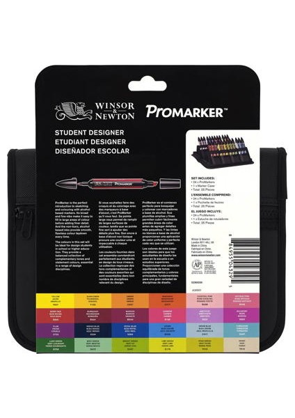 Winsor & Newton Promarker Kalem Seti 24 Renk Çantalı