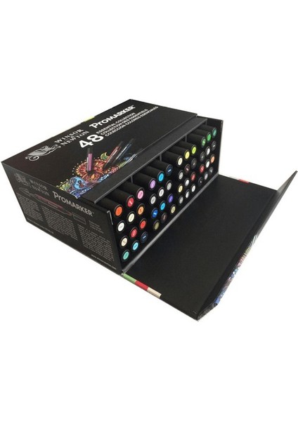 Promarker Kalem Seti 48 Renk Çantalı Wallet