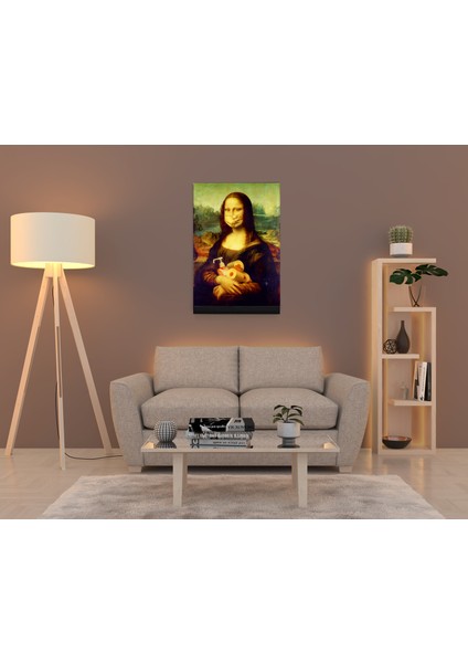 Ayaklı Blok Tablo | Masked Mona Lisa 48×69