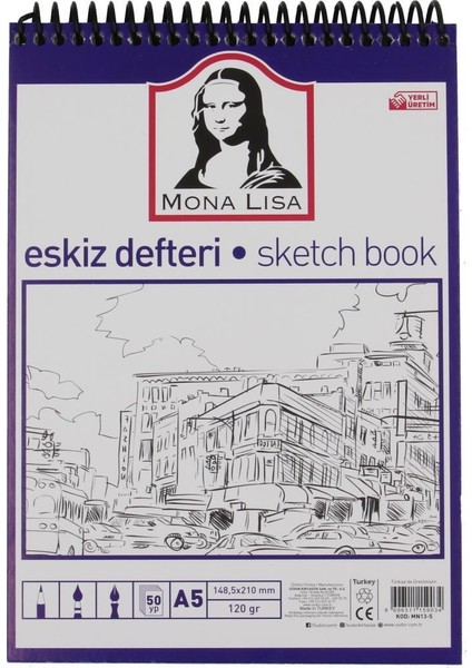 Mona Lisa Eskiz Defterli Temel Çizim Seti