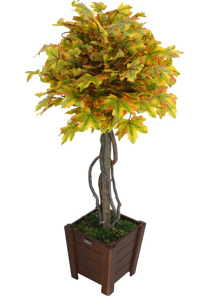 Yapay Bodur Çınar Ağacı 110 cm Sonbahar