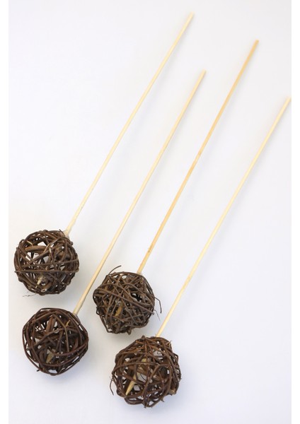 Tropikal Lata Ball 4 Adet Kahverengi