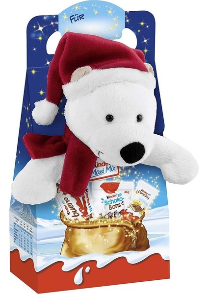 Maxi Mix 4 Farklı Çikolata Kutusu Kutup Ayısı Peluş 133 gr