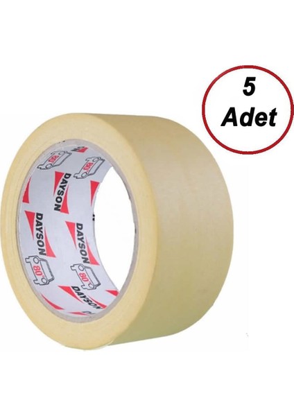 5 Adet Dayson Maskeleme Bandı Kağıt Bant 24 mm x 35 mt