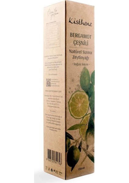 Bergamot Çeşnili Zeytinyağı 250 ml