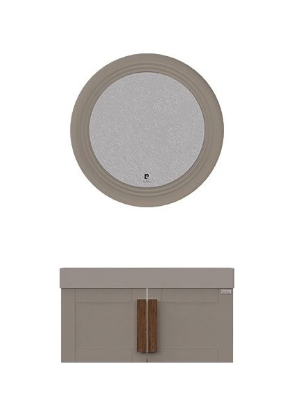 Pio 85 cm Matt Mocha Banyo Dolabı Ahşap Kulplu