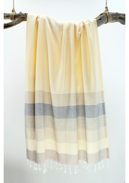 Peştemal Stripe Sarı-Lacivert-bej