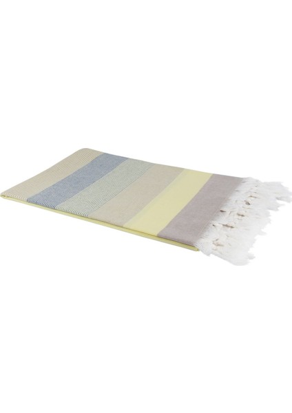 Peştemal Stripe Sarı-Lacivert-bej
