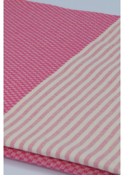 Peştemal Petek Çizgili Krem-Pembe modelleri