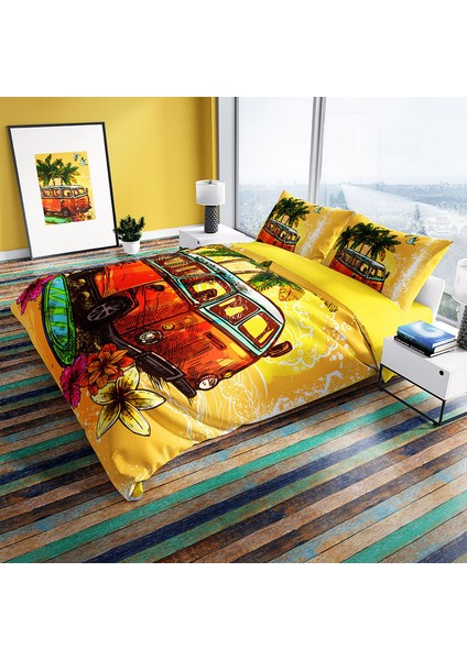 Cattleya Caravan Pamuk Saten Çift Kişilik Nevresim Takımı